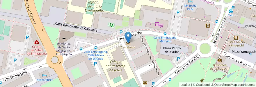 Mapa de ubicacion de Caixabank en Spain, Navarre, Navarre, Pamplona.