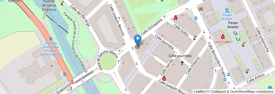 Mapa de ubicacion de Caixabank en Испания, Наварра, Наварра, Памплона.