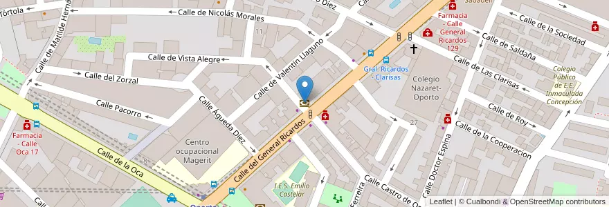 Mapa de ubicacion de Caixabank en Spanje, Comunidad De Madrid, Comunidad De Madrid, Área Metropolitana De Madrid Y Corredor Del Henares, Madrid.
