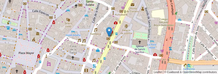 Mapa de ubicacion de CaixaBank en Spanje, Castilië En León, Salamanca, Campo De Salamanca, Salamanca.