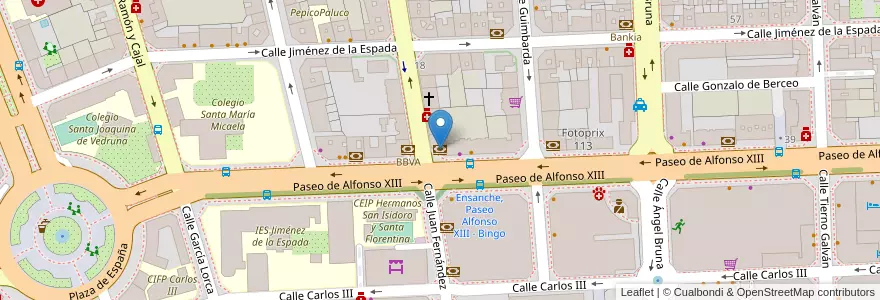Mapa de ubicacion de CaixaBank en İspanya, Región De Murcia, Región De Murcia, Campo De Cartagena Y Mar Menor, Cartagena.
