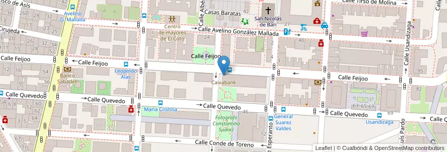 Mapa de ubicacion de Caixabank en إسبانيا, أستورياس, أستورياس, خيخون.