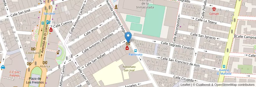 Mapa de ubicacion de Caixabank en 스페인, 아스투리아스, 아스투리아스, Gijón/Xixón.