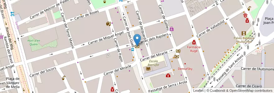 Mapa de ubicacion de Caixabank en إسبانيا, كتالونيا, برشلونة, بارسلونس, Barcelona.