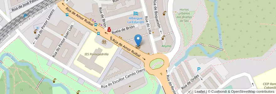 Mapa de ubicacion de Caixabank en Espagne, Galice, A Corogne, Santiago, Santiago De Compostela.