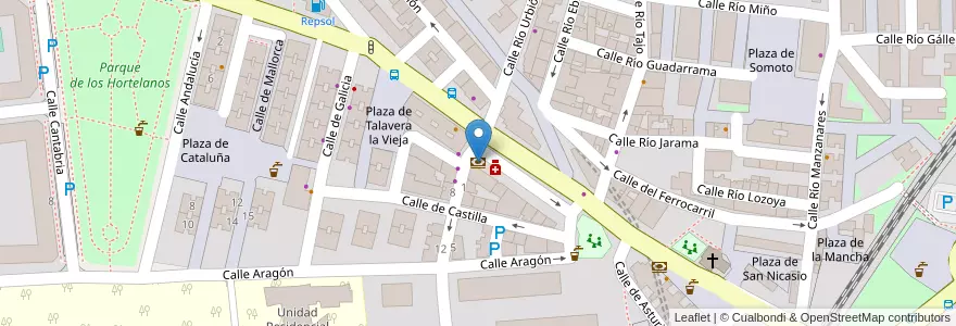 Mapa de ubicacion de Caixabank en İspanya, Comunidad De Madrid, Comunidad De Madrid, Área Metropolitana De Madrid Y Corredor Del Henares, Leganés.
