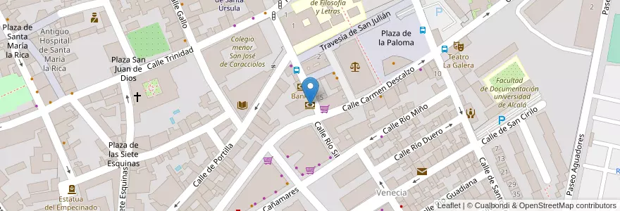 Mapa de ubicacion de CaixaBank en إسبانيا, منطقة مدريد, منطقة مدريد, Área Metropolitana De Madrid Y Corredor Del Henares, القلعة الحجارة.