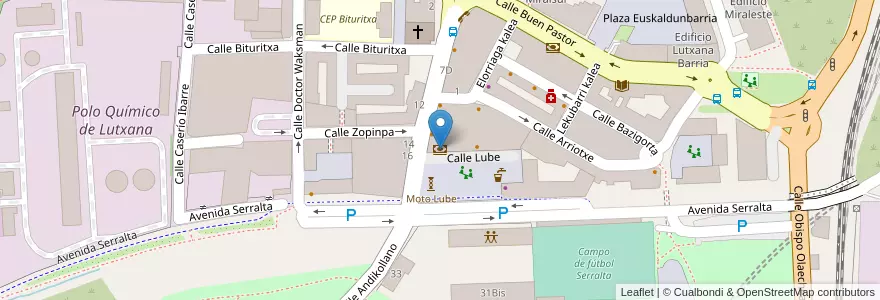 Mapa de ubicacion de CaixaBank en Spanje, Baskenland, Biskaje, Bilboaldea, Barakaldo.