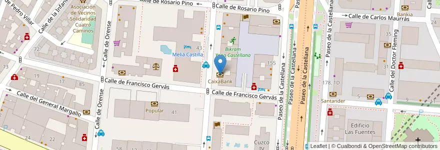Mapa de ubicacion de CaixaBank en Sepanyol, Comunidad De Madrid, Comunidad De Madrid, Área Metropolitana De Madrid Y Corredor Del Henares, Madrid.