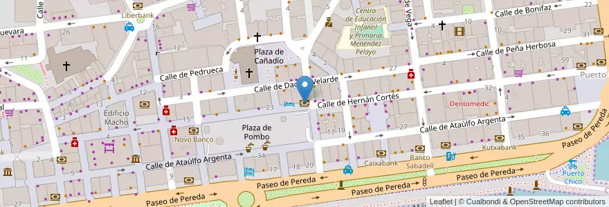 Mapa de ubicacion de CaixaBank en スペイン, カンタブリア州, カンタブリア州, Santander, Santander.