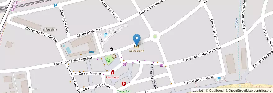 Mapa de ubicacion de CaixaBank en Espagne, Catalogne, Tarragone, Tarragonais, Altafulla.