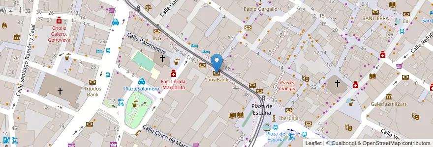 Mapa de ubicacion de CaixaBank en Spanje, Aragón, Zaragoza, Zaragoza, Zaragoza.