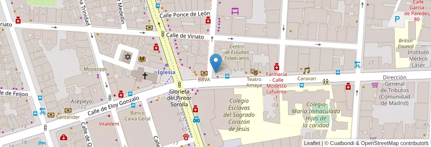 Mapa de ubicacion de Caixabank en Испания, Мадрид, Мадрид, Área Metropolitana De Madrid Y Corredor Del Henares, Мадрид.