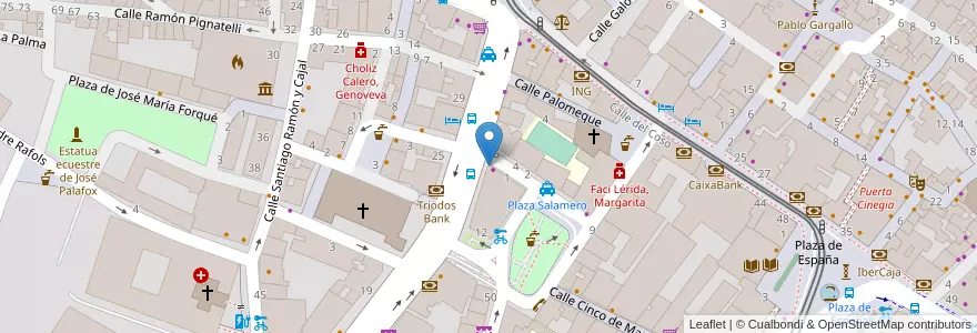 Mapa de ubicacion de CaixaBank en اسپانیا, Aragón, ساراگوسا, Zaragoza, ساراگوسا.