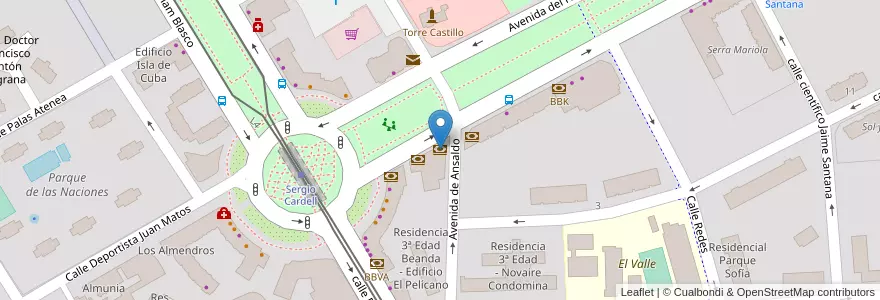Mapa de ubicacion de Caixabank en Espagne, Communauté Valencienne, Alicante, L'Alacantí, Alicante.