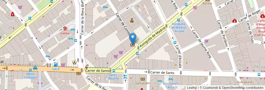 Mapa de ubicacion de CaixaBank en Spagna, Catalunya, Barcelona, Barcelonès, Barcelona.