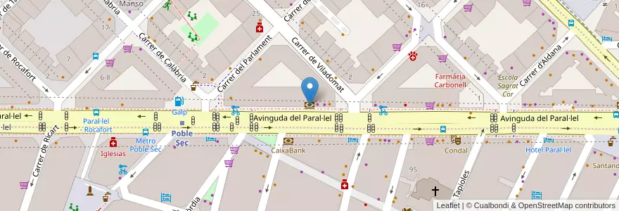 Mapa de ubicacion de CaixaBank en Sepanyol, Catalunya, Barcelona, Barcelonès, Barcelona.