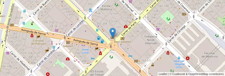 Mapa de ubicacion de Caixabank en Sepanyol, Catalunya, Barcelona, Barcelonès, Barcelona.
