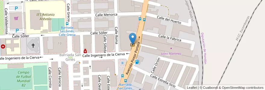 Mapa de ubicacion de CaixaBank en Spanien, Region Murcia, Region Murcia, Campo De Cartagena Y Mar Menor, Cartagena.