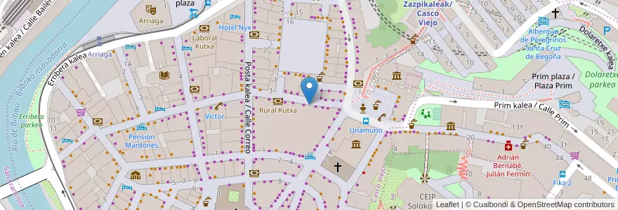 Mapa de ubicacion de CaixaBank en Испания, Страна Басков, Bizkaia, Bilboaldea, Бильбао.