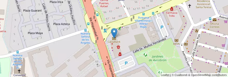 Mapa de ubicacion de CaixaBank en İspanya, Aragón, Zaragoza, Zaragoza, Zaragoza.