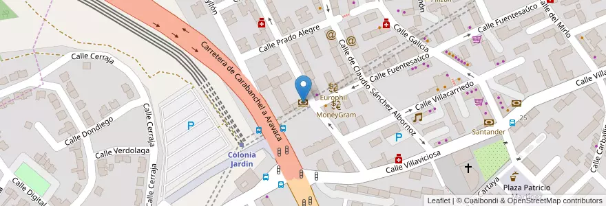 Mapa de ubicacion de Caixabank en Espanha, Comunidade De Madrid, Comunidade De Madrid, Área Metropolitana De Madrid Y Corredor Del Henares, Madrid.