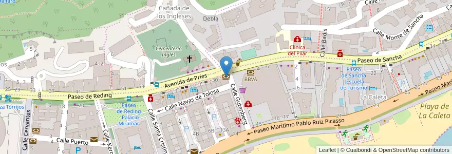 Mapa de ubicacion de CaixaBank en İspanya, Andalucía, Málaga, Málaga-Costa Del Sol, Málaga.