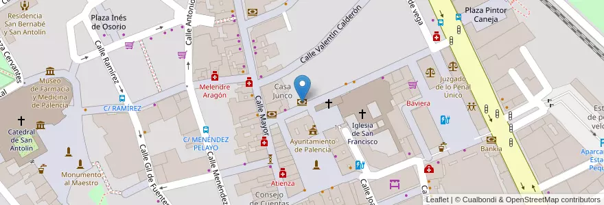 Mapa de ubicacion de CaixaBank en Espanha, Castela E Leão, Palencia, Campos, Palencia.