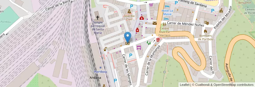 Mapa de ubicacion de Caixabank en Espanha, Catalunha, Portbou, Gerunda, Alt Empordà, Portbou.