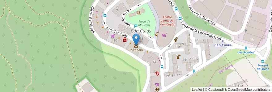 Mapa de ubicacion de Caixabank en إسبانيا, كتالونيا, برشلونة, فالس أوكيدنتل, Montcada I Reixac.