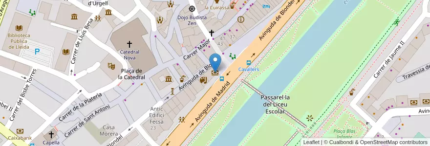 Mapa de ubicacion de CaixaBank Business en 西班牙, Catalunya, 莱里达, Segrià, 莱里达.