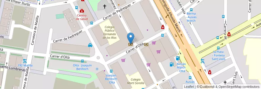 Mapa de ubicacion de Caixabank en Espanha, Comunidade Valenciana, València / Valencia, Comarca De València, València.