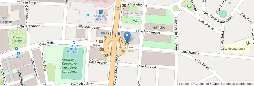 Mapa de ubicacion de CaixaBank|Empresas en Espagne, Andalousie, Alméria, Alméria.