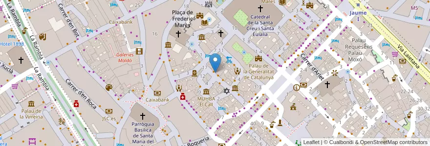 Mapa de ubicacion de Caj Chai en Espanha, Catalunha, Barcelona, Barcelonès, Barcelona.