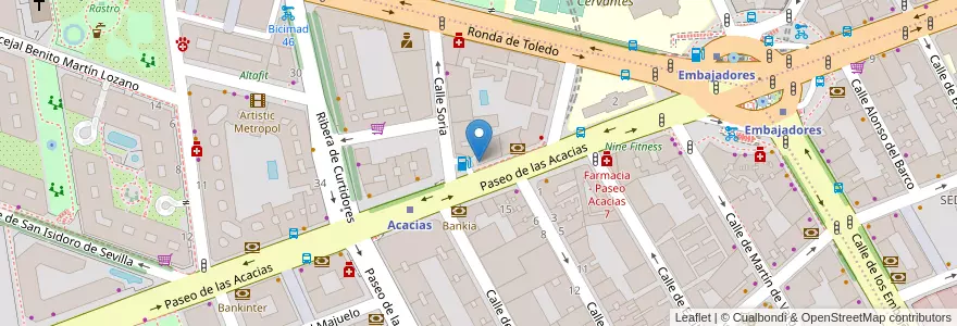Mapa de ubicacion de Caja Castilla - La Mancha en إسبانيا, منطقة مدريد, منطقة مدريد, Área Metropolitana De Madrid Y Corredor Del Henares, مدريد.
