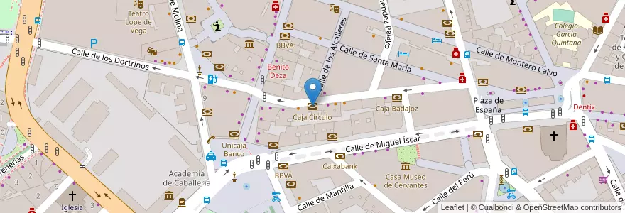Mapa de ubicacion de Caja Círculo en 스페인, Castilla Y León, Valladolid, Valladolid.