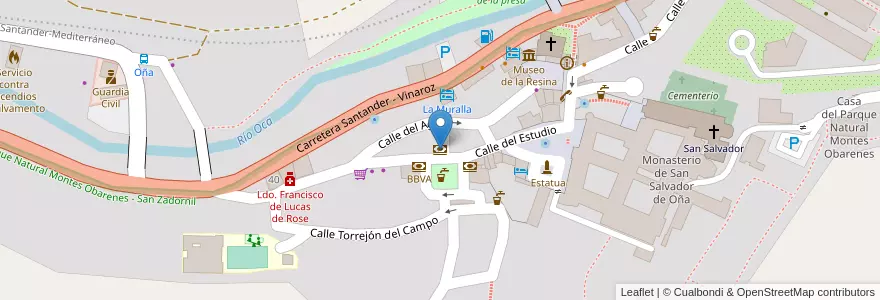 Mapa de ubicacion de Caja Círculo en Spanje, Castilië En León, Burgos, La Bureba, Oña.
