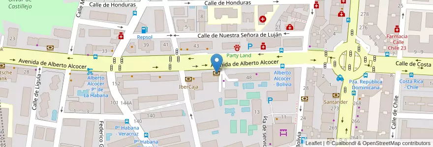 Mapa de ubicacion de Caja de Ingenieros en 西班牙, Comunidad De Madrid, Comunidad De Madrid, Área Metropolitana De Madrid Y Corredor Del Henares, Madrid.