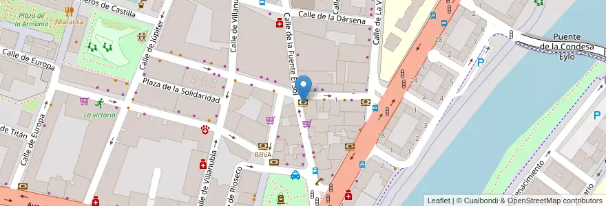 Mapa de ubicacion de Caja Laboral en 西班牙, Castilla Y León, Valladolid, Valladolid.