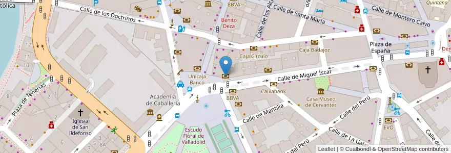 Mapa de ubicacion de Caja Mar en スペイン, カスティーリャ・イ・レオン州, Valladolid, Valladolid.