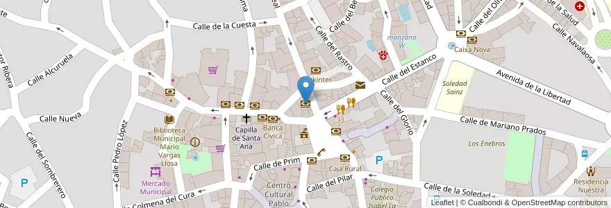Mapa de ubicacion de CajaEspaña en 西班牙, Comunidad De Madrid, Comunidad De Madrid, Cuenca Alta Del Manzanares, Colmenar Viejo.