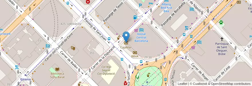 Mapa de ubicacion de CajaMar en İspanya, Catalunya, Barcelona, Barcelonès, Barcelona.