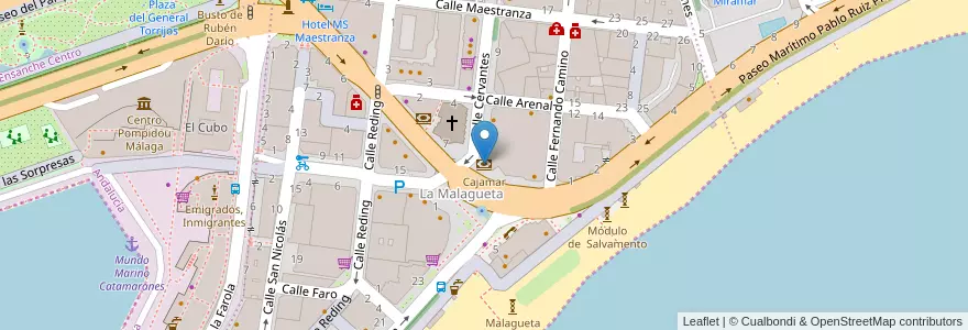 Mapa de ubicacion de Cajamar en Espanha, Andaluzia, Málaga, Málaga-Costa Del Sol, Málaga.