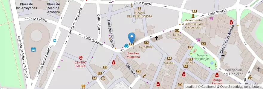 Mapa de ubicacion de Cajasol en スペイン, アンダルシア州, Huelva, Comarca Metropolitana De Huelva, Huelva.