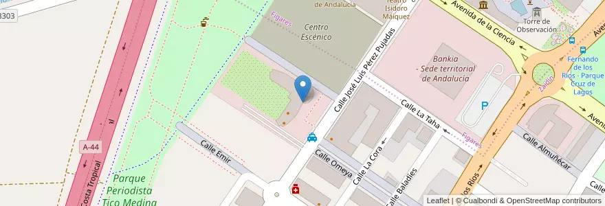 Mapa de ubicacion de Cajero 4B Forum en Spanje, Andalusië, Granada, Comarca De La Vega De Granada, Granada.