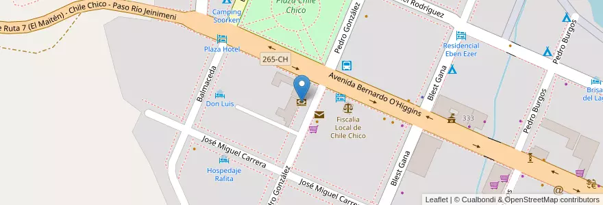 Mapa de ubicacion de Cajero Automatico Bancared en Xi Айсен-Дель-Хенераль-Карлос-Ибаньес-Дель-Кампо.