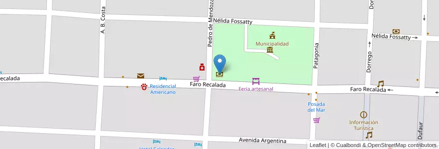 Mapa de ubicacion de Cajero Link en 아르헨티나, 부에노스아이레스주, Partido De Monte Hermoso, Monte Hermoso.