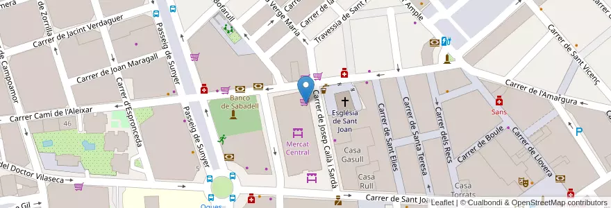 Mapa de ubicacion de Cajero Spar en 西班牙, Catalunya, Tarragona, Baix Camp, Reus.
