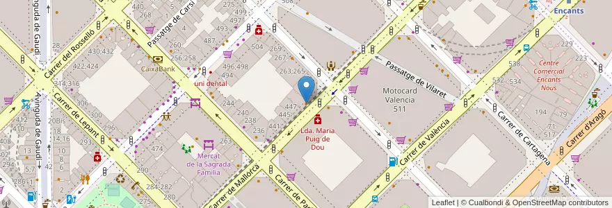 Mapa de ubicacion de Cal Marius 449 en إسبانيا, كتالونيا, برشلونة, بارسلونس, Barcelona.