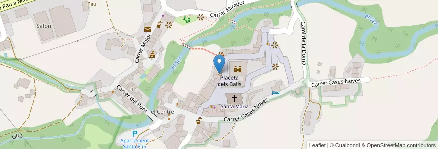 Mapa de ubicacion de Cal Sastre en İspanya, Catalunya, Girona, Garrotxa, Santa Pau.
